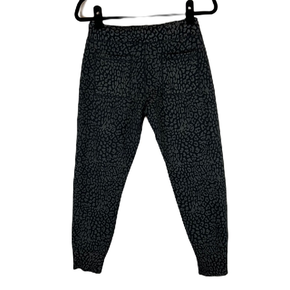 Sundays Cheetah Print Drawstring NYC Palmer Joggers Zipper Ankle Gray Black - Picture 2 of 10